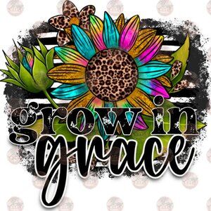 Handmade T-Shirt Featuring "GROW IN GRACE" transfer